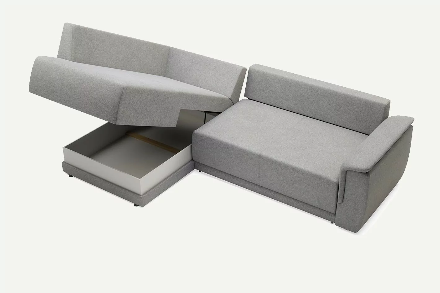 rozłożony narożnik z pojemnikiem